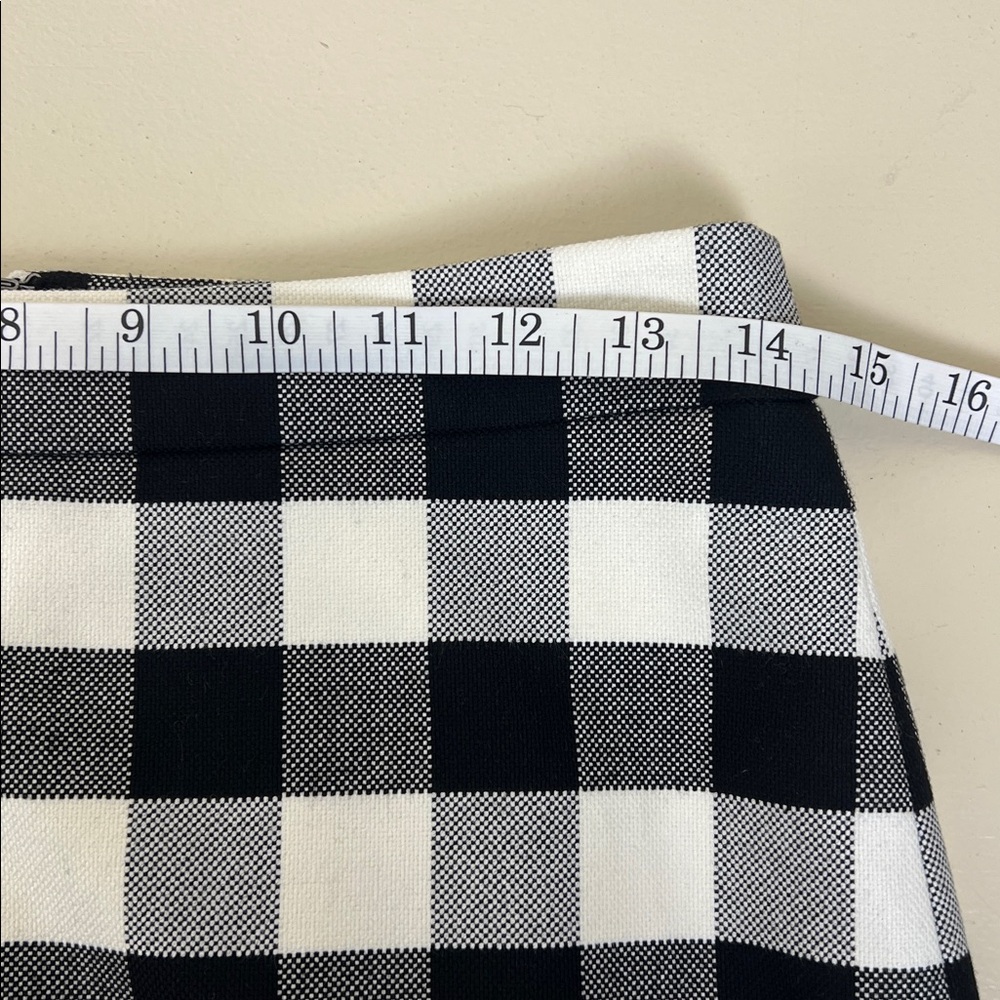 NWT Ann Taylor Women’s Checkered Pencil Skirt Black White Lined Size 2 - Picture 8 of 9